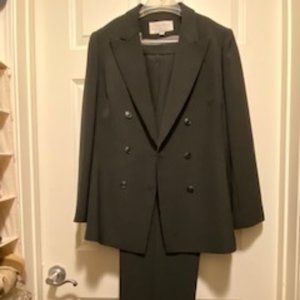 Black/White Pinstripe Double Breasted Suit